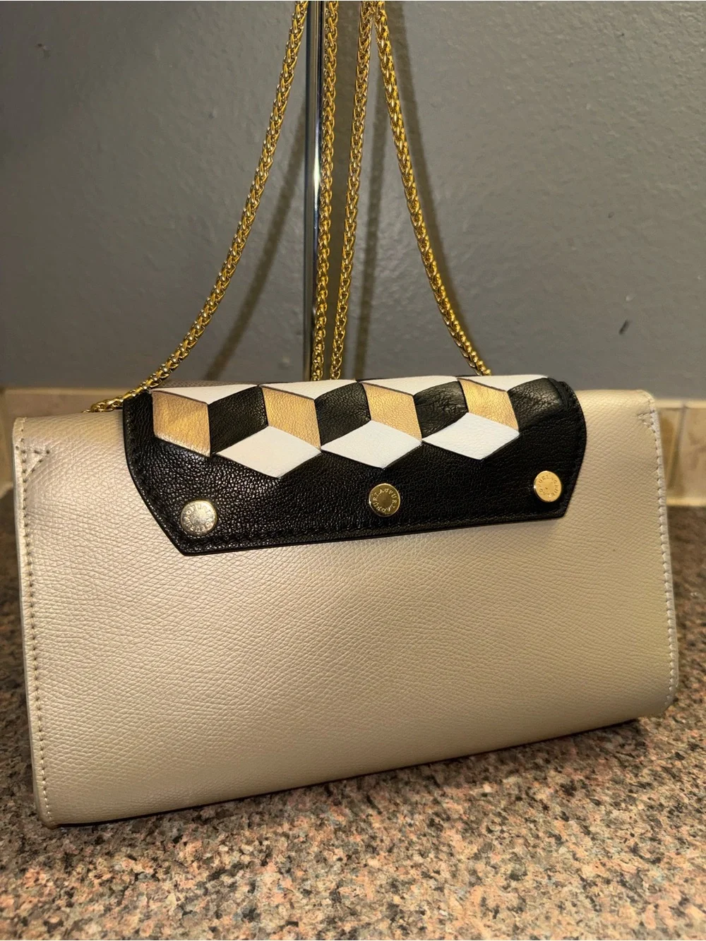 Furla RARE hard to find Geometric design. EUC. Retail $599
